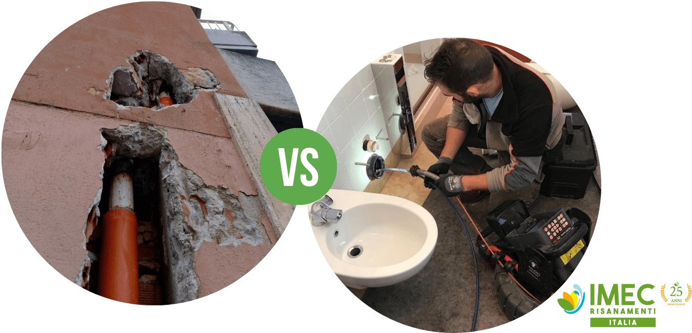 Riparazione tubi di scarico senza rompere o demolizione?
