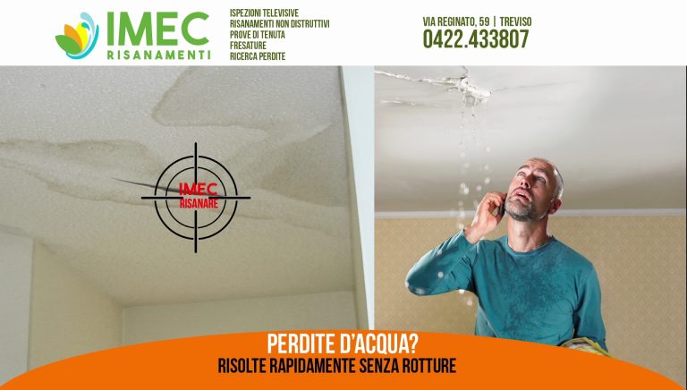Infiltrazione di acqua sul soffitto